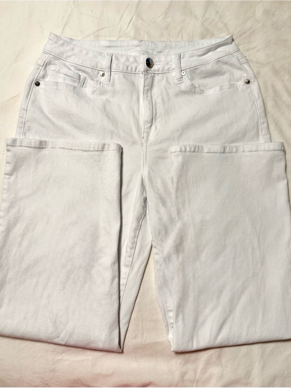 PO TADY White Straight-Leg Jeans